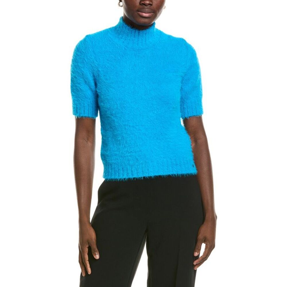 Marc Cain Womens Wool-Blend Sweater, Blue